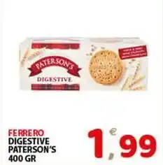 Premium Supermercati Ferrero digestive paterson's offerta