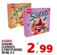 Premium Supermercati Algida solero classico e frutti rossi offerta