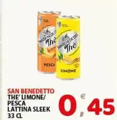 Premium Supermercati San benedetto the limone/ pesca lattina sleek offerta