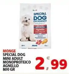 Premium Supermercati Monge special dog mini adult monoproteico agnello offerta