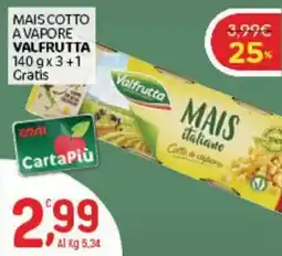 Crai Mais cotto a vapore Valfrutta offerta