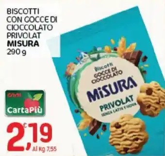 Crai Biscotti con gocce di cioccolato privolat Misura offerta