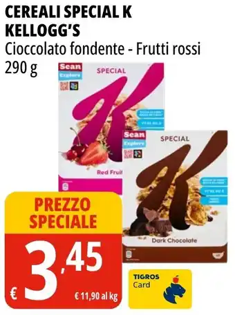 Tigros Cereali special k Kellogg's offerta