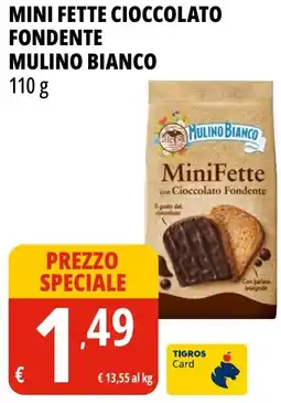 Tigros Mini fette cioccolato fondente Mulino Bianco offerta