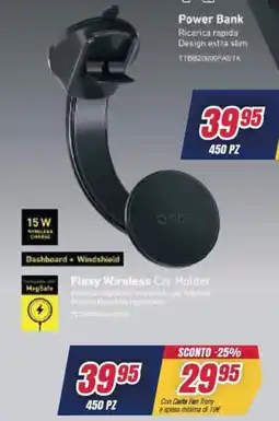 Trony Sbs Flexy Wireless Car Holder offerta