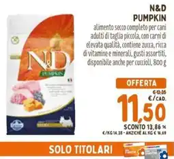 Pet Store Conad N&D Pumpkin offerta