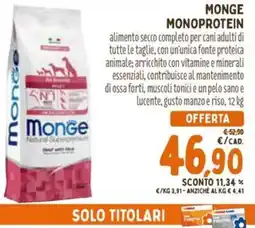 Pet Store Conad Monge monoprotein offerta