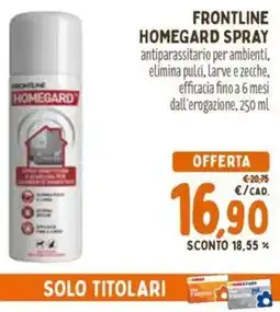 Pet Store Conad Frontline homegard spray offerta