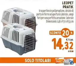 Pet Store Conad Leopet pratik offerta