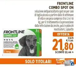 Pet Store Conad Frontline combo spot on offerta