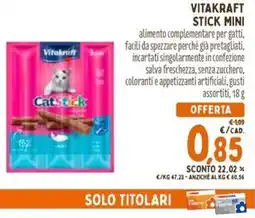 Pet Store Conad Vitakraft stick mini offerta