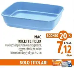 Pet Store Conad Imac toilette felix offerta