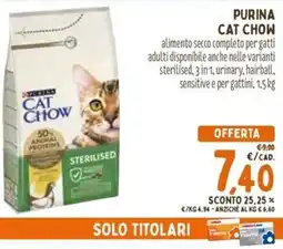 Pet Store Conad Purina cat chow offerta