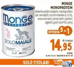 Pet Store Conad Monge monoprotein offerta