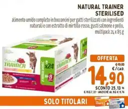 Pet Store Conad Natural trainer sterilised offerta
