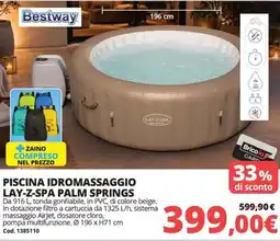 Brico Io Bestway piscina idromassaggio lay-z-spa palm springs offerta