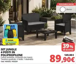 Brico Io Set jungle 4 posti in polipropilene offerta