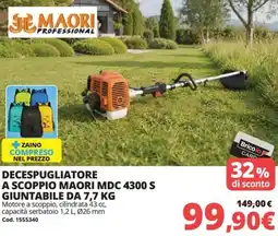 Brico Io Decespugliatore a scoppio maori mdc 4300 s giuntabile da 7,7 kg offerta