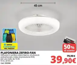 Brico Io Plafoniera zefiro-fan offerta