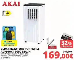 Brico Io AKAI CLIMATIZZATORE PORTATILE ACP940K-J 9000 BTU/H offerta