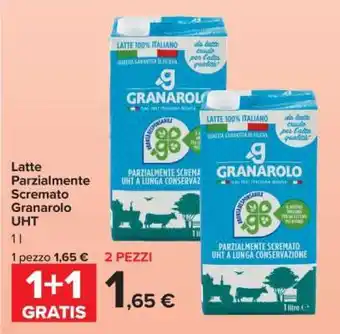 Carrefour Latte Parzialmente Scremato Granarolo UHT offerta