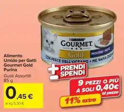 Carrefour Alimento umido per gatti Gourmet Gold Purina offerta