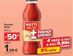 Carrefour Passata Mutti offerta