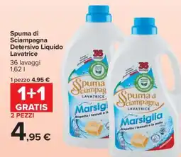Carrefour Spuma di Sciampagna Detersivo Liquido Lavatrice offerta