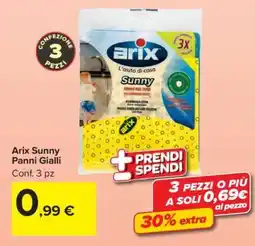 Carrefour Arix Sunny Panni Gialli offerta