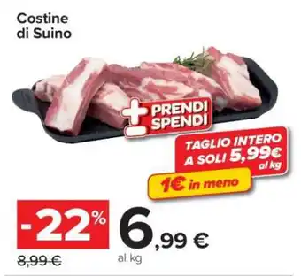 Carrefour Costine Di Suino offerta