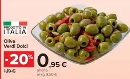 Carrefour OLIVE VERDI DOLCI offerta