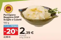 Carrefour Parmigiano Reggiano DOP Scaglie e Cubetti offerta
