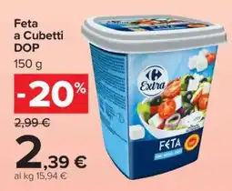 Carrefour Feta a Cubetti DOP offerta