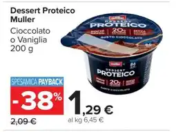 Carrefour Dessert Proteico Müller offerta