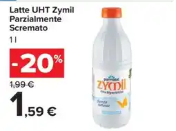 Carrefour Latte UHT Zymil Parzialmente Scremato offerta