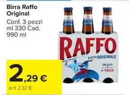 Carrefour Birra Raffo Original offerta