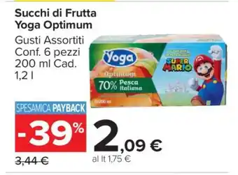 Carrefour Succhi di Frutta Yoga Optimum offerta
