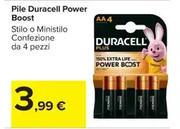 Carrefour Pile Duracell Power Boost offerta