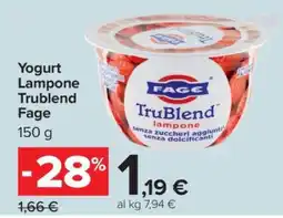 Carrefour Yogurt Lampone Trublend Fage offerta