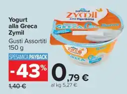 Carrefour YOGURT ALLA GRECA ZYMIL offerta