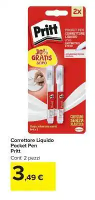Carrefour Correttore Liquido Pocket Pen Pritt offerta