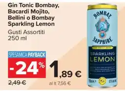 Carrefour Gin Tonic Bombay, Bacardi Mojito, Bellini o Bombay Sparkling Lemon offerta