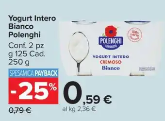 Carrefour Yogurt Intero Bianco Polenghi offerta