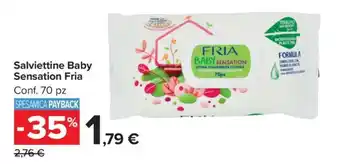 Carrefour Salviettine Baby Sensation Fria offerta