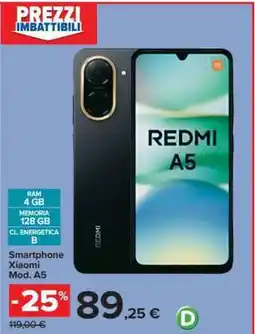 Carrefour Smartphone Xiaomi Mod. A5 offerta