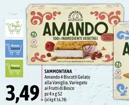 Madis Sammontana amando 4 biscotti gelato alla vaniglia, variegato ai frutti di bosco offerta