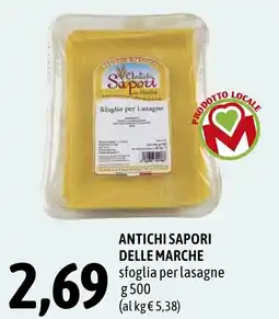 Madis Antichi sapori delle marche sfoglia per lasagne offerta