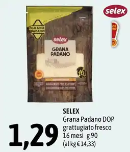 Madis Selex grana padano dop grattugiato fresco offerta