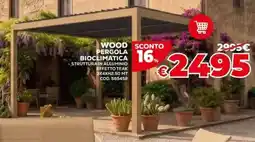 Conforama Wood sconto pergola offerta