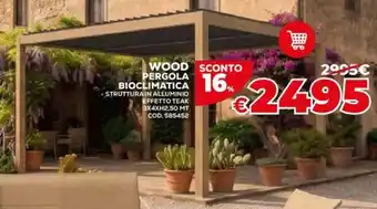 Wood sconto pergola